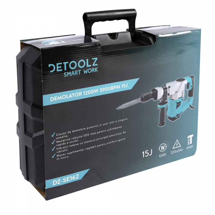 Ciocan demolator 1200W 3900bpm 15J cu valiza pentru transport [8]