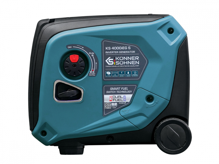 Generator benzina/GPL inverter Konner&Sohnen KS 4000iEG S, monofazat, portabil, 4.0 kW, 7.5 cp, pornire manuala/electrica, 230 V, motor Euro V, bobinaj cupru, mod ECO [3]