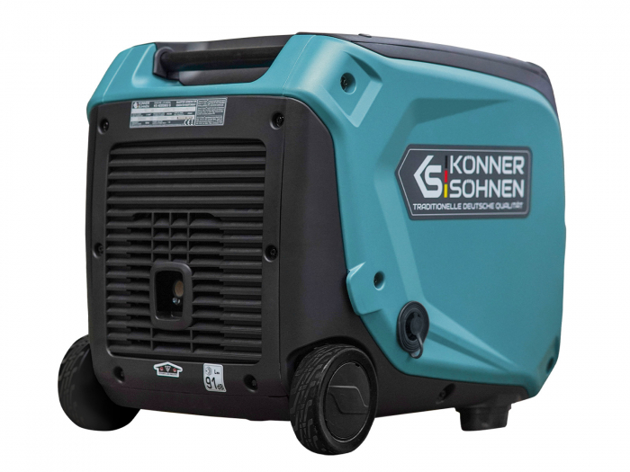 Generator benzina/GPL inverter Konner&Sohnen KS 4000iEG S, monofazat, portabil, 4.0 kW, 7.5 cp, pornire manuala/electrica, 230 V, motor Euro V, bobinaj cupru, mod ECO [6]