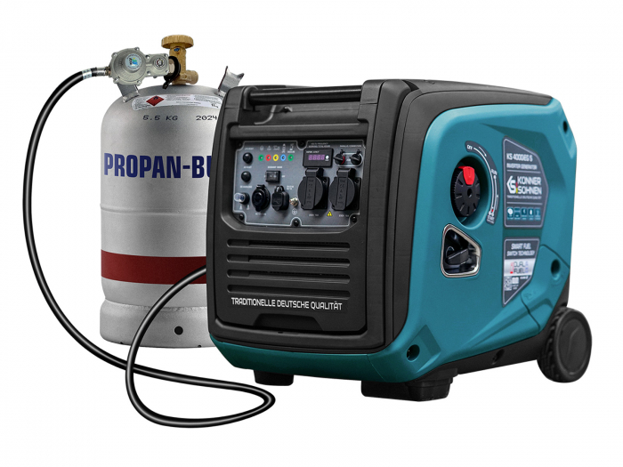 Generator benzina/GPL inverter Konner&Sohnen KS 4000iEG S, monofazat, portabil, 4.0 kW, 7.5 cp, pornire manuala/electrica, 230 V, motor Euro V, bobinaj cupru, mod ECO [2]