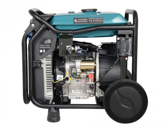 Generator curent tip inverter hibrid benzina/GPL Konner & Sohnen KS 8100iEG, 8.0 kW, digital, 16 hp, 1х16А, 1x32A, pornire electrica, consum redus, LED display, protectii automate, bobinaj cupru [10]