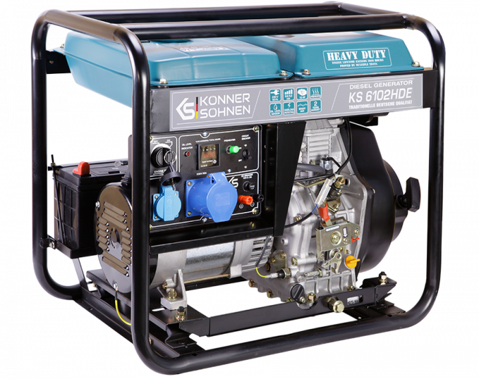 Generator de curent diesel Konner & Sohnen  KS 6102HDE, 5.5kW, Euro 2, monofazat, AVR, 12CP [2]