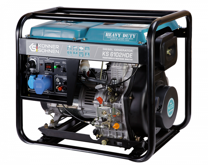 Generator de curent diesel Konner & Sohnen  KS 6102HDE, 5.5kW, Euro 2, monofazat, AVR, 12CP [3]