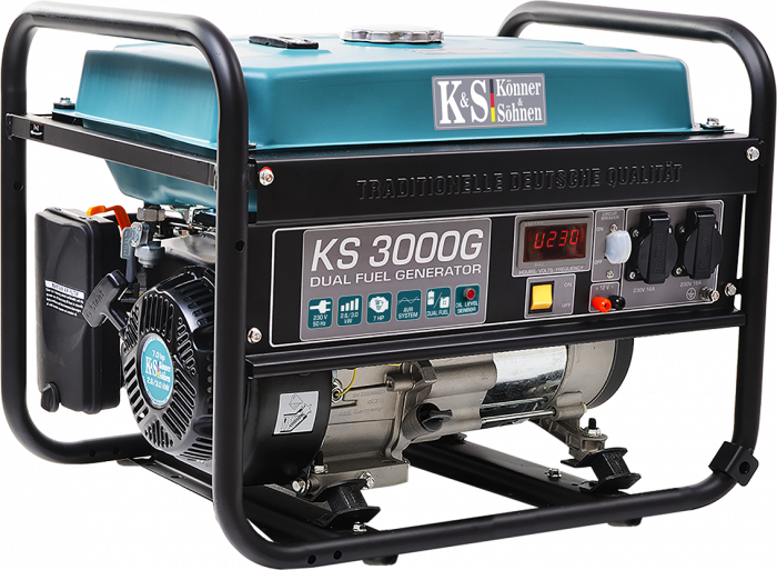 Generator de curent pe gaz / benzina Konner & Sohnen KS 3000G, 3.0 kW, benzina, 7.0 CP, monofazat, AVR, bobinaj cupru [3]