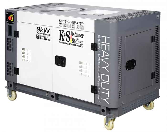 Generator de curent diesel Konner & Sohnen KS 13-2DEW ATSR, 9kW, Diesel, monofazat, insonorizat, 18CP [2]