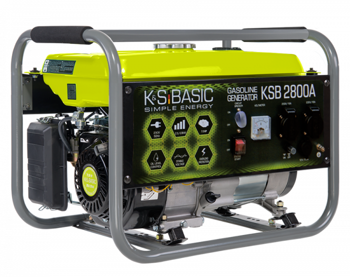 Generator de curent pe benzina Konner & Sohnen Basic KSB 2800A, 2.8kW, benzina, 6.5 CP, monofazat, AVR, bobinaj aluminiu [2]