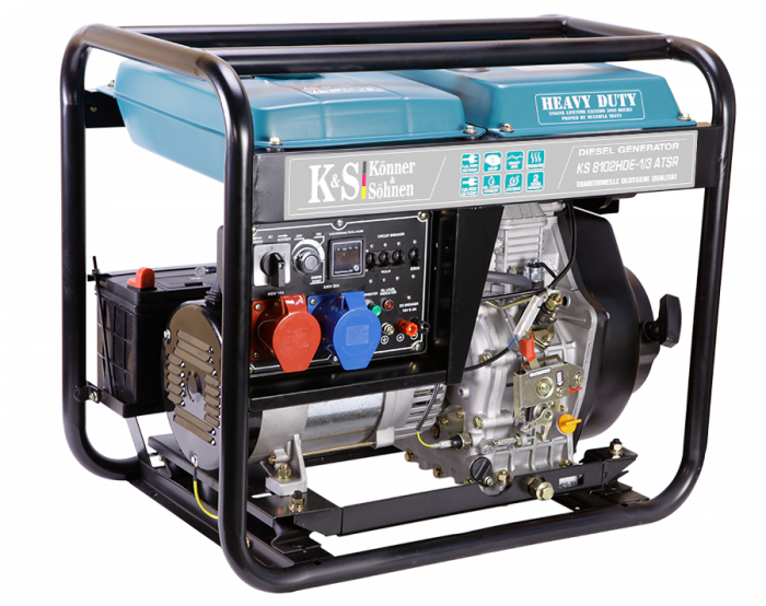Generator de curent diesel Konner & Sohnen KS 8102HDE-1/3 ATSR, 6.5kW, Diesel Euro 2, monofazat/trifazat, VTS, AVR, 14CP [4]