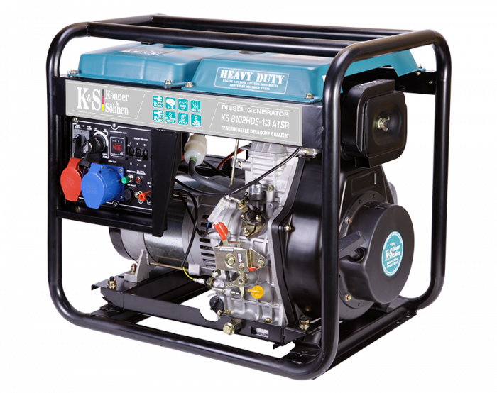 Generator de curent diesel Konner & Sohnen KS 8102HDE-1/3 ATSR, 6.5kW, Diesel Euro 2, monofazat/trifazat, VTS, AVR, 14CP [2]
