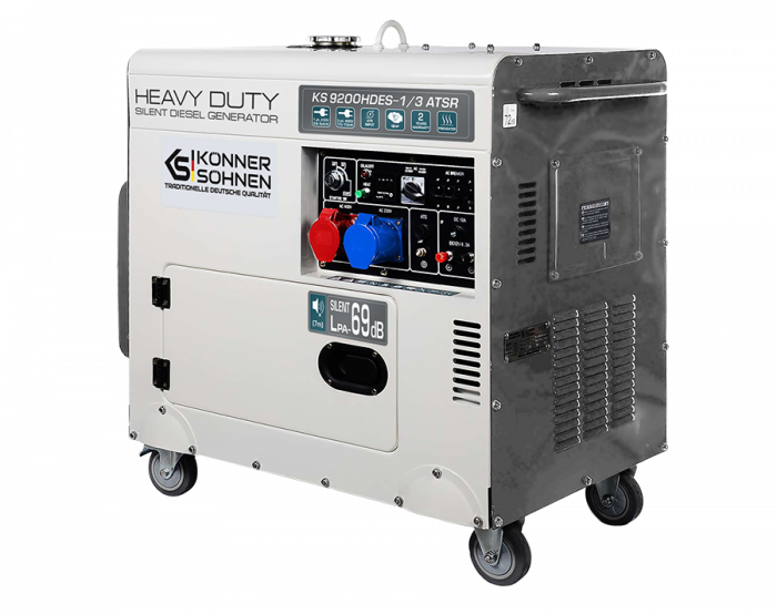 Generator de curent diesel Konner & Sohnen KS 9200HDES-1/3 ATSR Silent, 7.5kW, insonorizat, Diesel Euro 5, monofazat/trifazat, 18CP [3]