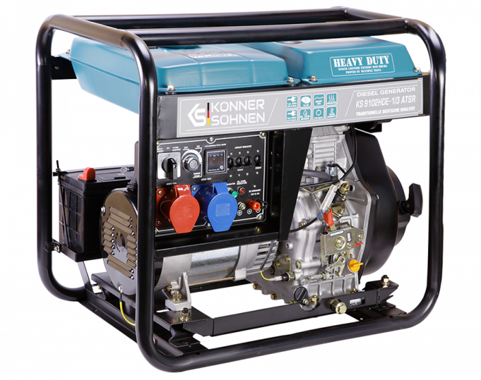 Generator de curent diesel Konner & Sohnen KS 9102HDE-1/3 ATSR, 7.5kW, Diesel Euro 2, monofazat/trifazat, 18CP [3]
