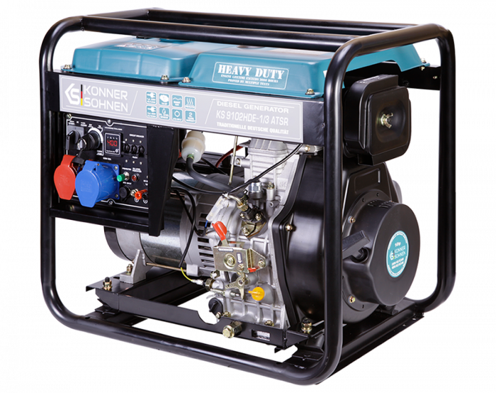 Generator de curent diesel Konner & Sohnen KS 9102HDE-1/3 ATSR, 7.5kW, Diesel Euro 2, monofazat/trifazat, 18CP [2]