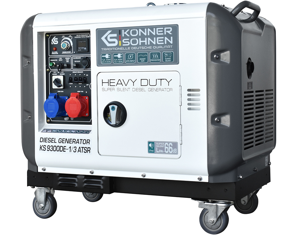 Generator de curent diesel Konner & Sohnen KS 9300DE-1/3 ATSR SUPER SILENT, 230/400V, max. 7.5kW, motor Diesel 18CP, insonorizat, EURO 5 [3]