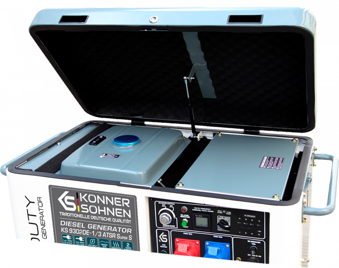 Generator de curent diesel Konner & Sohnen KS 9302DE-1/3 ATSR Super Silent, 230/400V, max. 7.5kW, motor Diesel 18CP, insonorizat, EURO II [4]