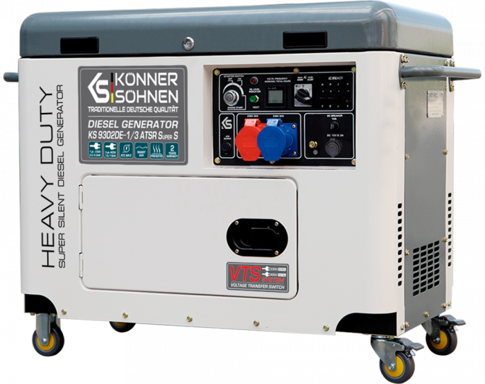 Generator de curent diesel Konner & Sohnen KS 9302DE-1/3 ATSR Super Silent, 230/400V, max. 7.5kW, motor Diesel 18CP, insonorizat, EURO II [2]
