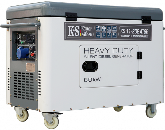 Generator de curent diesel Konner & Sohnen KS 11-2DE ATSR, 8kW, Diesel, monofazat, insonorizat, 15CP [2]