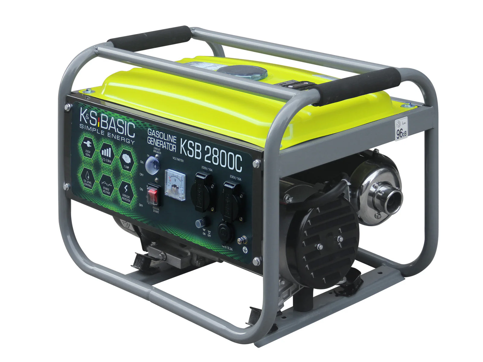 Generator de curent pe benzina Konner & Sohnen Basic KSB 2800C, 2.8kW, benzina, 7 CP, monofazat, AVR, bobinaj cupru [3]