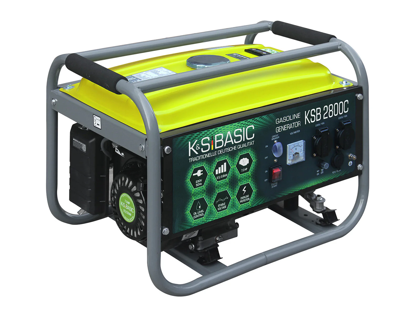 Generator de curent pe benzina Konner & Sohnen Basic KSB 2800C, 2.8kW, benzina, 7 CP, monofazat, AVR, bobinaj cupru [2]