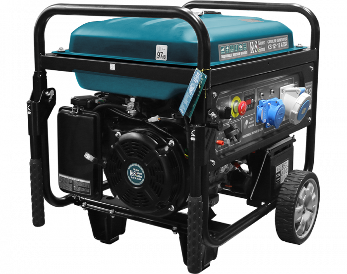Generator de curent pe benzina Konner & Sohnen KS 12-1E ATSR, 9.2 kW, benzina, 18.5 CP, monofazat, AVR, bobinaj cupru, pornire electrica [2]