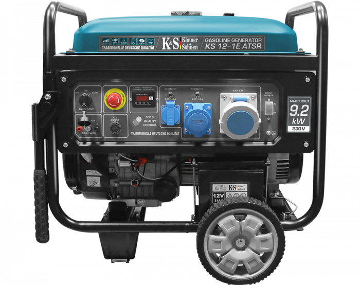 Generator de curent pe benzina Konner & Sohnen KS 12-1E ATSR, 9.2 kW, benzina, 18.5 CP, monofazat, AVR, bobinaj cupru, pornire electrica [1]