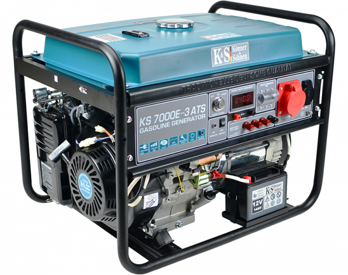 Generator de curent pe benzina Konner & Sohnen KS 7000E-3 ATS, 5.5 kW, benzina, 13 CP, trifazat, AVR, bobinaj cupru, pornire electrica, automatizare inclusa [2]