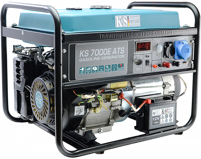 Generator de curent pe benzina Konner & Sohnen KS 7000E ATS, 5.5 kW, benzina, 13 CP, monofazat, AVR, bobinaj cupru, pornire electrica, automatizare inclusa [2]