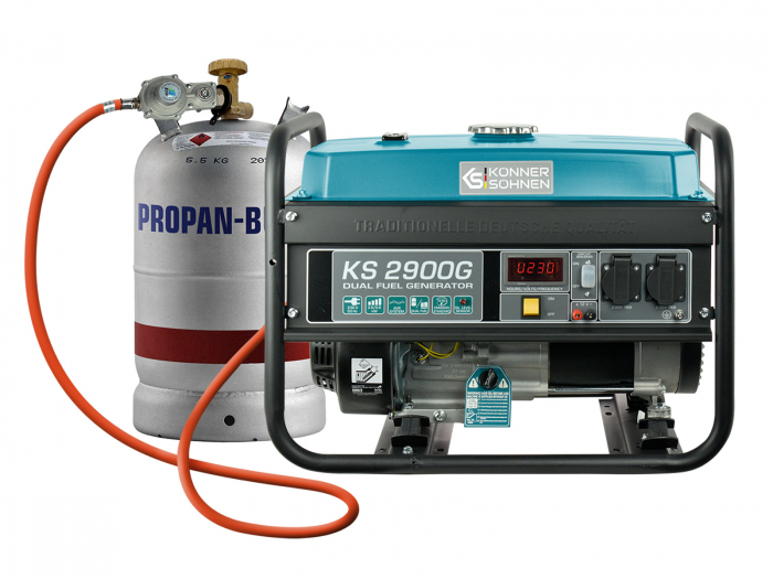 Generator de curent pe gaz / benzina Konner & Sohnen KS 2900G, 2.9 kW, benzina, 6.5 CP, monofazat, AVR, bobinaj cupru [2]