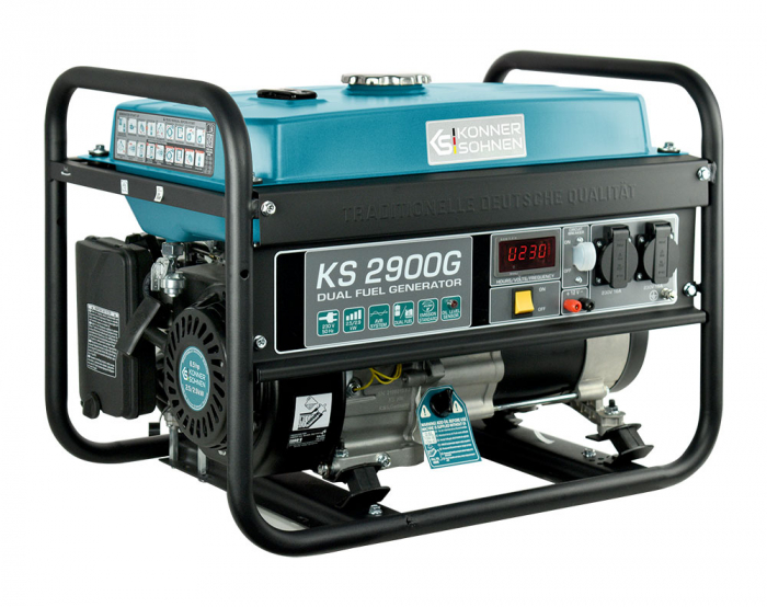 Generator de curent pe gaz / benzina Konner & Sohnen KS 2900G, 2.9 kW, benzina, 6.5 CP, monofazat, AVR, bobinaj cupru [3]