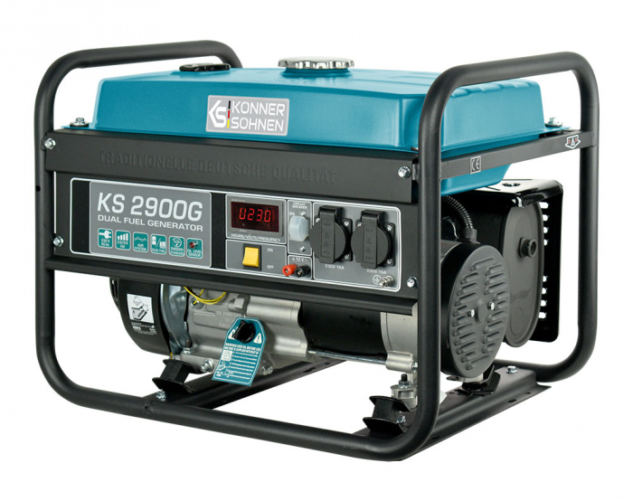 Generator de curent pe gaz / benzina Konner & Sohnen KS 2900G, 2.9 kW, benzina, 6.5 CP, monofazat, AVR, bobinaj cupru [4]