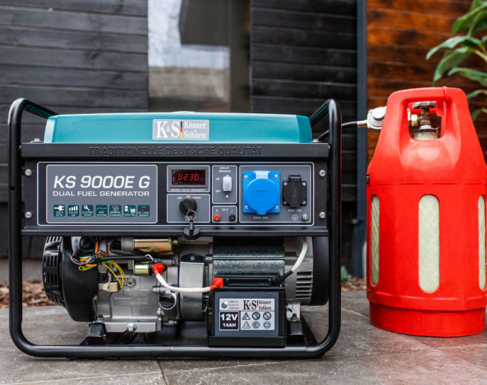 Generator de curent pe gaz / benzina Konner & Sohnen KS 9000E G, 6.5 kW, benzina / GPL, 16 CP, monofazat, AVR, bobinaj cupru, pornire electrica [4]