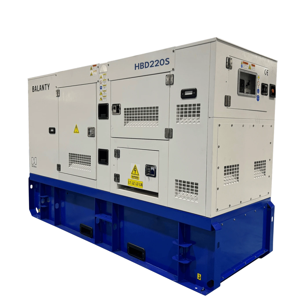 Generator de curent trifazat cu motor diesel Balanty by Hyundai HBD220S, 1500 RPM, insonorizat, rezervor 425 L, 176 kw, 200 KVA [2]