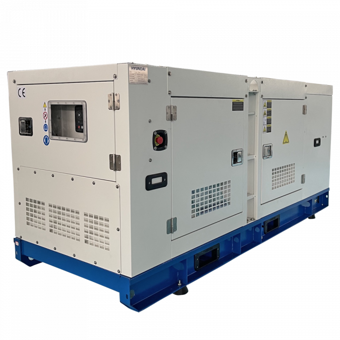 Generator de curent trifazat cu motor diesel HYUNDAI DHY70L, 1500 RPM, insonorizat, rezervor 125 L, 62 kW, 70 KVA [3]
