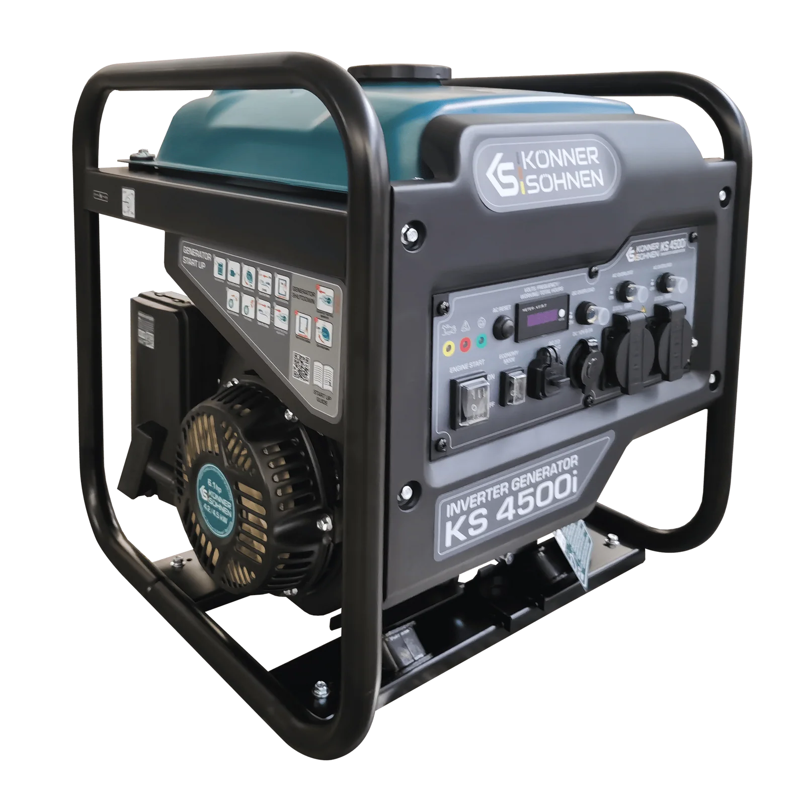 Generator digital inverter Konner & Sohnen KS 4500i 4.5kW, monofazat, benzina, bobinaj cupru [4]