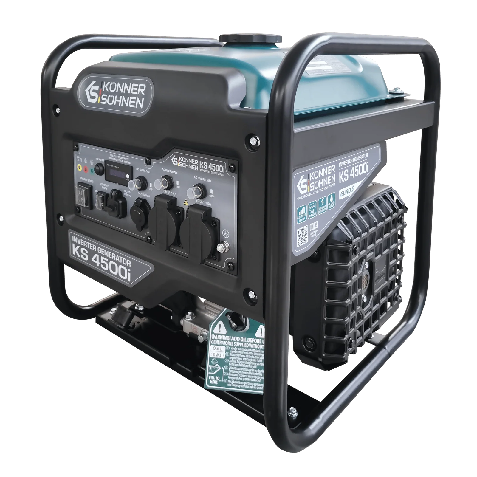 Generator digital inverter Konner & Sohnen KS 4500i 4.5kW, monofazat, benzina, bobinaj cupru [5]