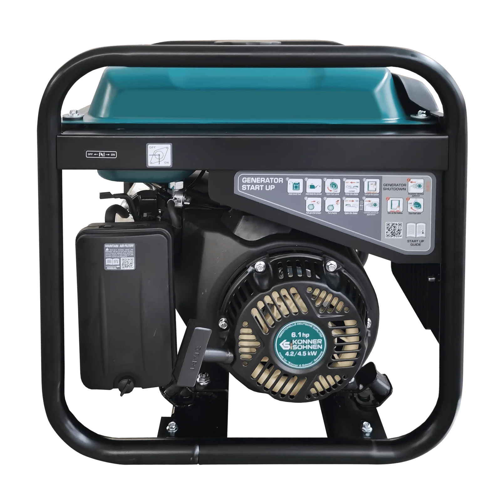 Generator digital inverter Konner & Sohnen KS 4500i 4.5kW, monofazat, benzina, bobinaj cupru [9]