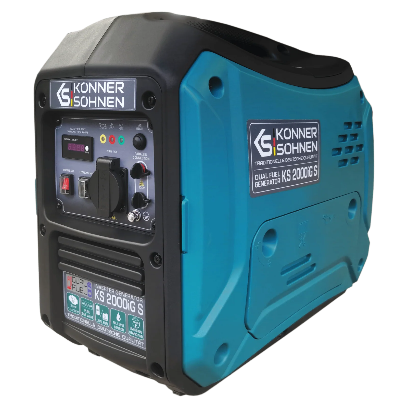 Generator digital monofazat Konner & Sohnen KS 2000iG S, 2 kW, benzina/GPL, 2.5CP, silentios [7]