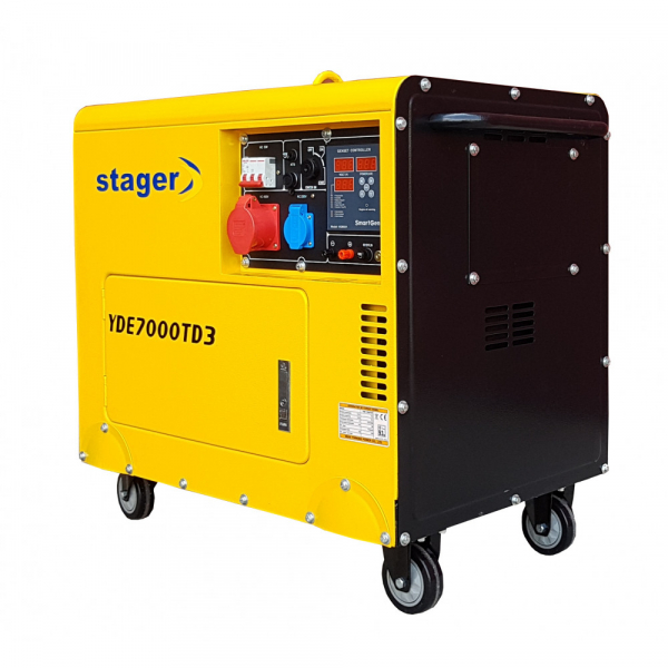 Generator insonorizat Stager YDE7000TD3, 1158007000TD3, diesel, trifazat, 5.7 kVA [2]