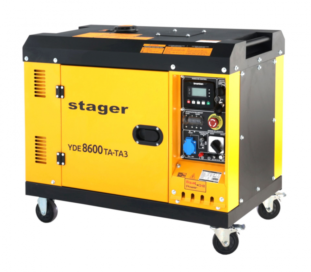Generator insonorizat Stager YDE8600TA-TA3  7.5 kVA, 3000rpm, dual, diesel, pornire electrica + ATS [2]