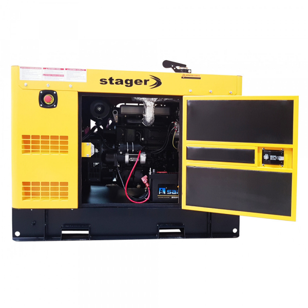 Generator insonorizat Stager YDY15S3-E, silent 1500rpm, diesel, trifazat [3]