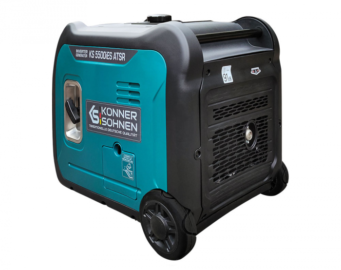 Generator invertor Könner & Söhnen KS 5500iES ATSR, 5.5 kW, benzina, 9.5 cp, 1х16А, 1х32А, motor KS 330i, consum redus, LED display [3]