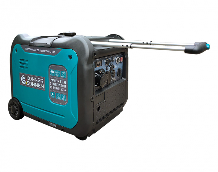 Generator invertor Könner & Söhnen KS 5500iES ATSR, 5.5 kW, benzina, 9.5 cp, 1х16А, 1х32А, motor KS 330i, consum redus, LED display [7]