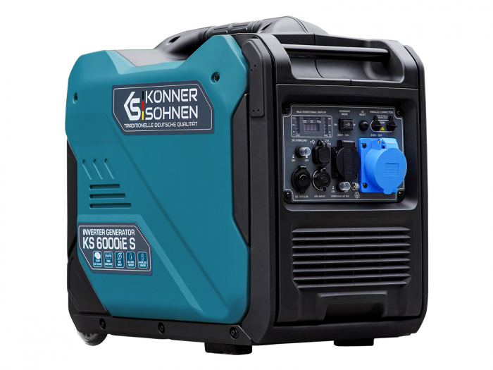 Generator invertor Konner & Sohnen KS 6000iE S ATSR, 5.5 kW, benzina, 7.5 cp, 1х16А, 1х32А, motor KS 240i, consum redus, LED display [6]