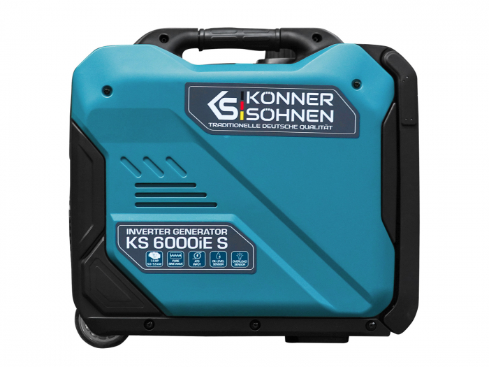 Generator invertor Konner & Sohnen KS 6000iE S ATSR, 5.5 kW, benzina, 7.5 cp, 1х16А, 1х32А, motor KS 240i, consum redus, LED display [10]