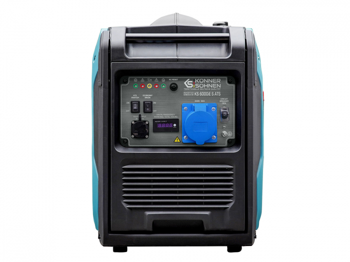 Generator invertor Konner & Sohnen KS 6000iE S ATS, 5.5 kW, automatizare incorporata, benzina, 7.5 cp, 1х16А, 1х32А, motor KS 240i, consum redus, LED display [2]