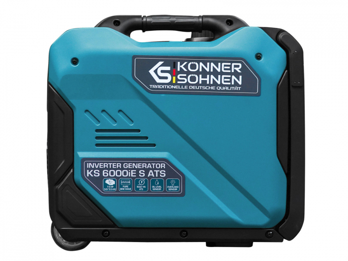 Generator invertor Konner & Sohnen KS 6000iE S ATS, 5.5 kW, automatizare incorporata, benzina, 7.5 cp, 1х16А, 1х32А, motor KS 240i, consum redus, LED display [7]