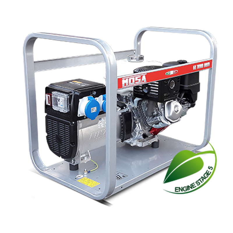 Generator Mosa GE 8000 HBT,  6,4 kW, trifazat, benzina, motor Honda GX390 [1]