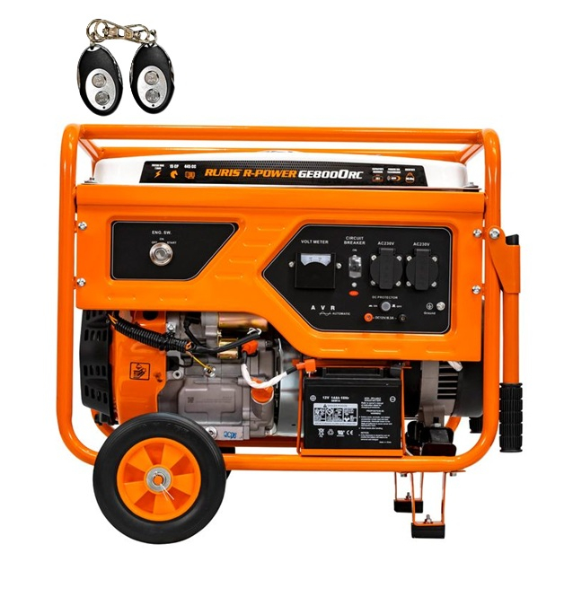 Generator open frame Ruris R-Power GE 8000RC, 15 CP, 7.5 kW, monofazat, benzina, pornire electrica, bobinaj cupru 100%, telecomanda [2]