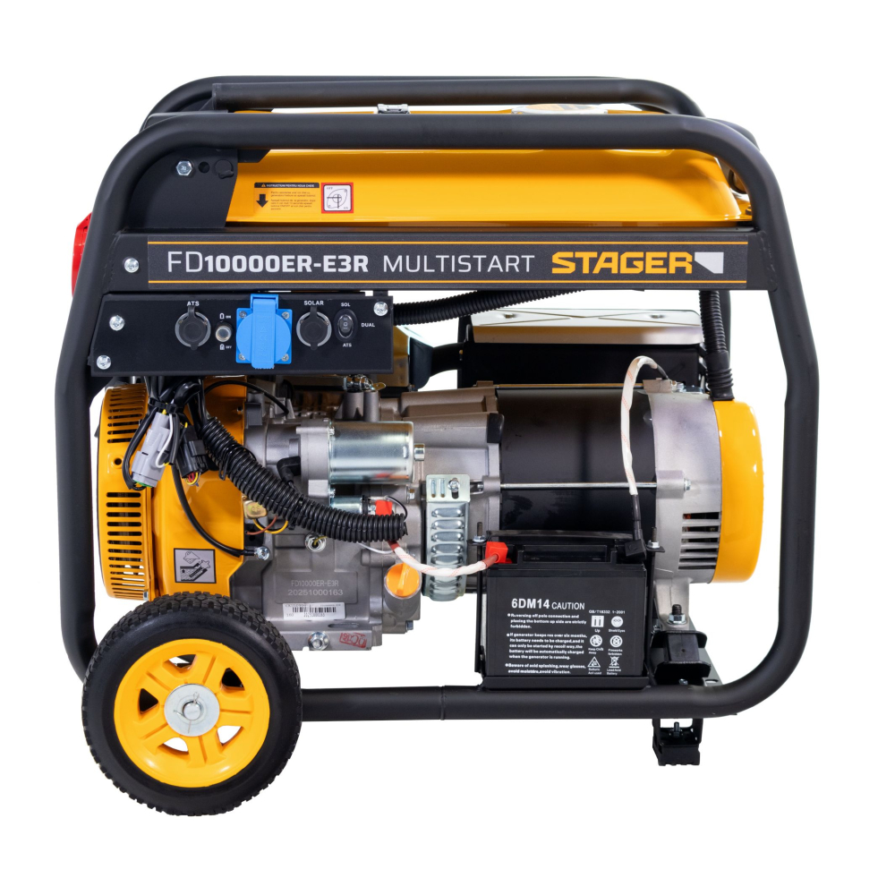 Generator open frame Stager FD 10000ER-E3R Automatic, 8.5 kW, monofazat si trifazat, benzina, pornire electrica, bobinaj cupru 100%, telecomanda, conector ATS si conector invertor solar [3]