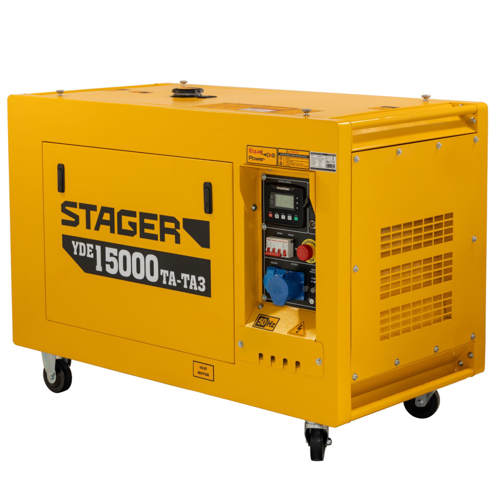 Generator profesional diesel Stager YDE15000TA-TA3, 11.5 kW, 230-400V, insonorizat, pornire electrica + ATS trifazat [2]