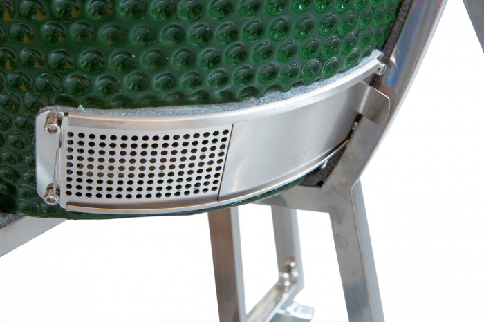 Gratar pe carbune Tarrington House AUPLEX Kamado, corp si bol din ceramica, diametru suprafata de gatit 47cm, verde [8]