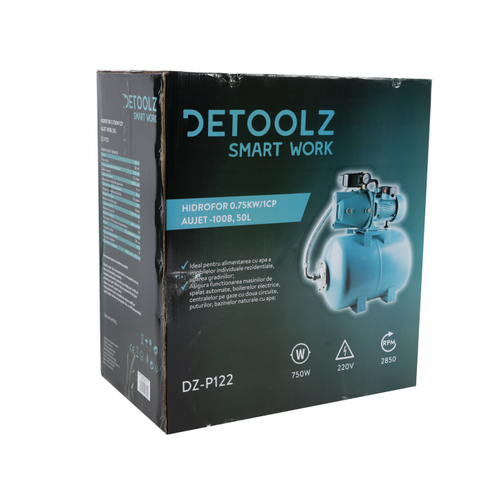 Hidrofor Detoolz DZ-P122, 0,75kW/1HP AUJET-100B 50L [8]